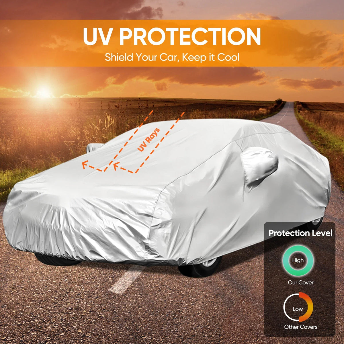XXL Waterproof Car Cover for Sedan (Indoor/Outdoor)