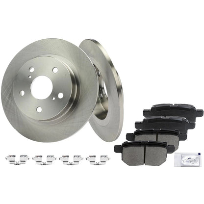 2X Brake Disc and Pad Kits Rear for Scion tC (2011–2016) 18054042, R31567, 12144179