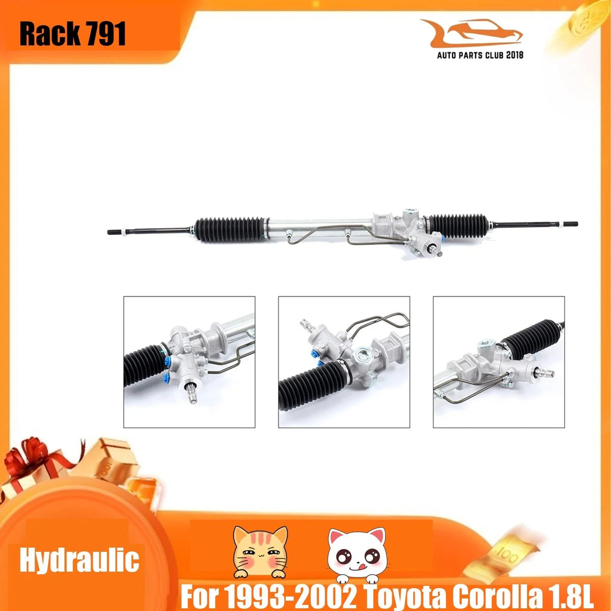 Power Steering Rack and Pinion Assembly for Toyota Corolla (1993–2002)