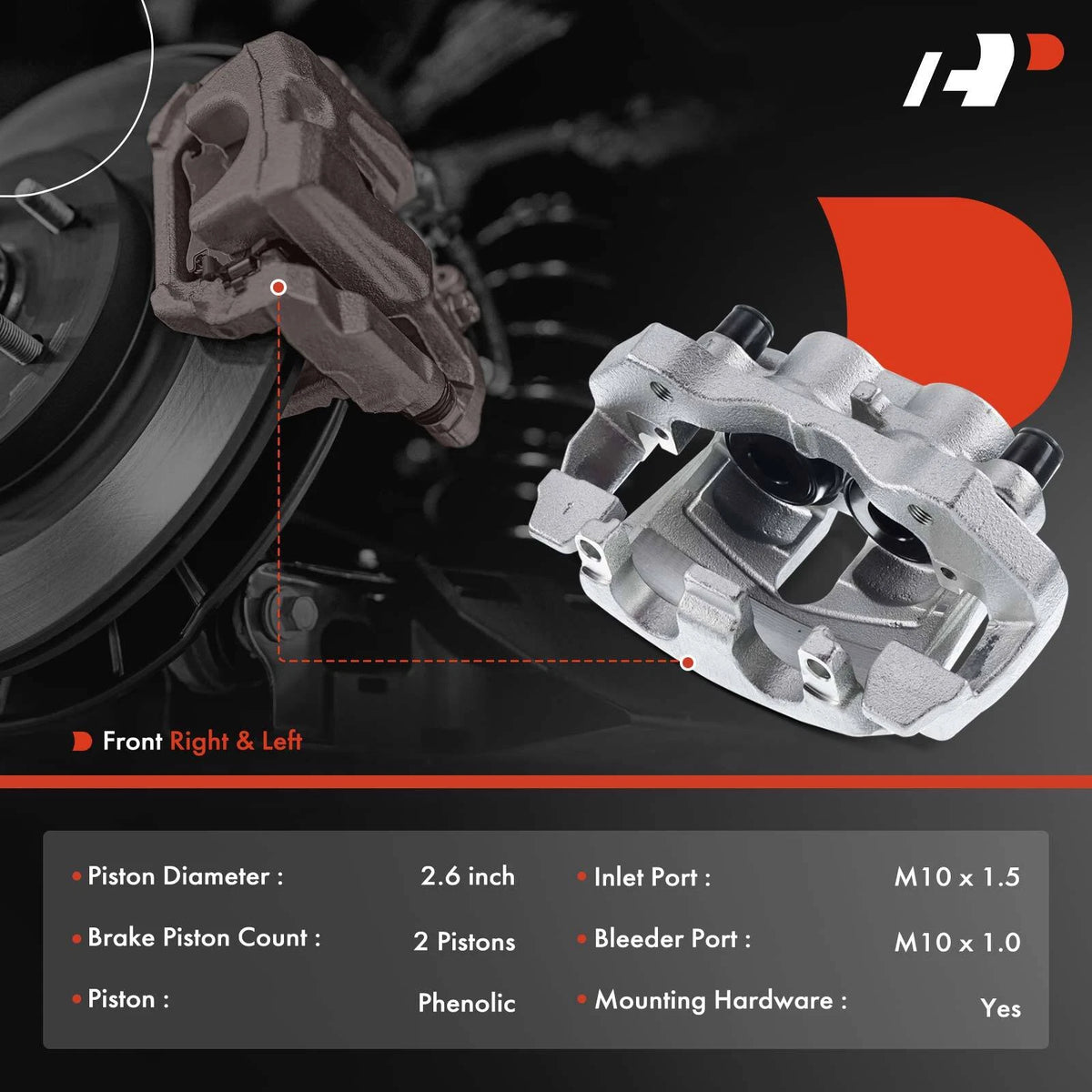 A-Premium Pair Front Brake Calipers for Jeep Grand Cherokee (2011–2017) 68052372AA, 68138843AA, 68052371AA, 68138842AA