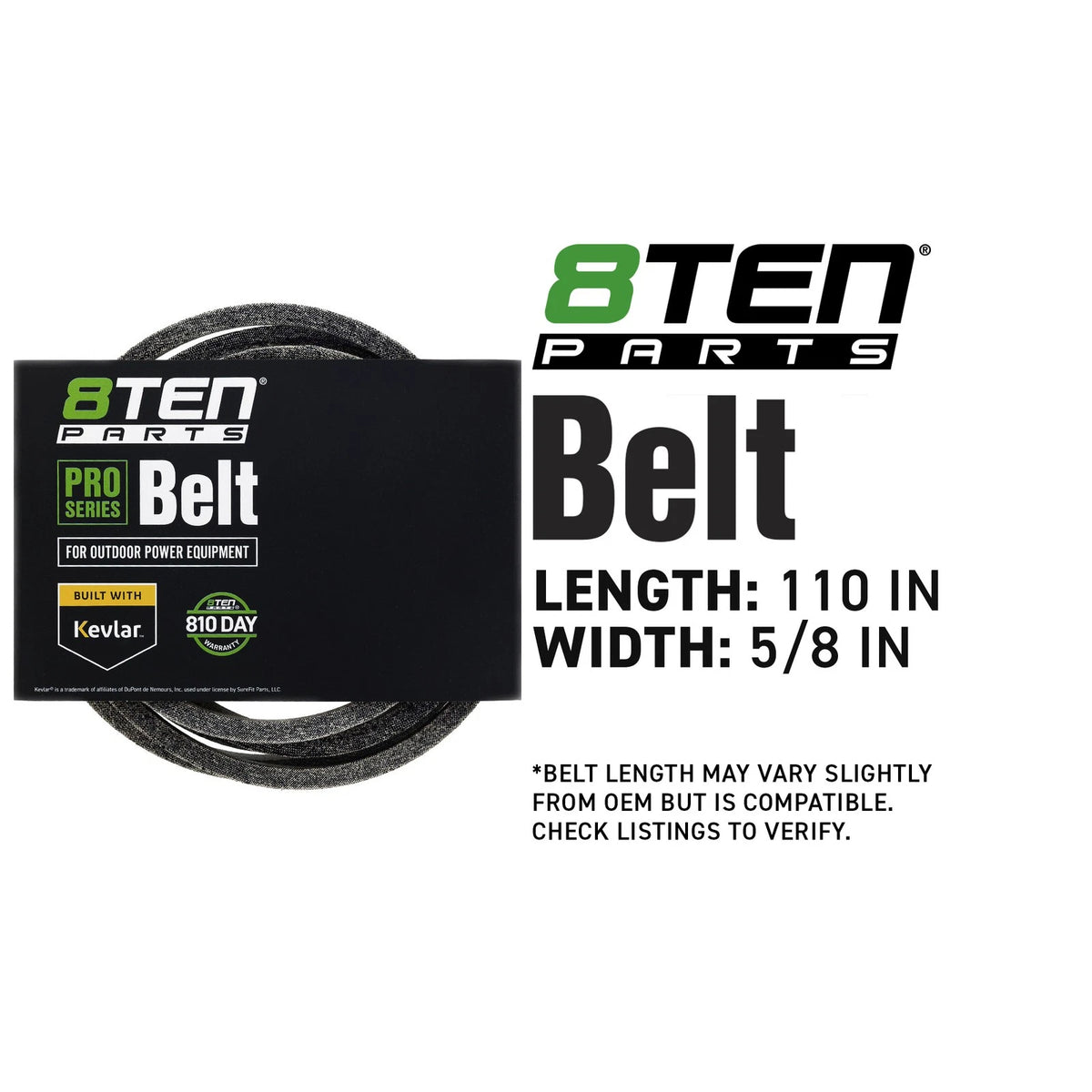 8TEN Kevlar Belt for DeWalt DXGX548P (754-06514, TCU18848)