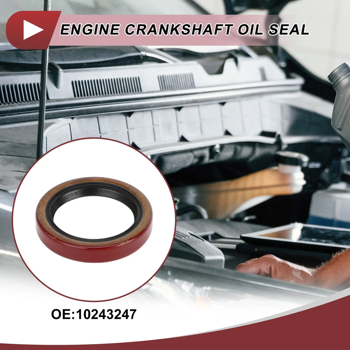 1 Pc Front Crankshaft Oil Seal for Chevrolet GMC (No. 10243247)