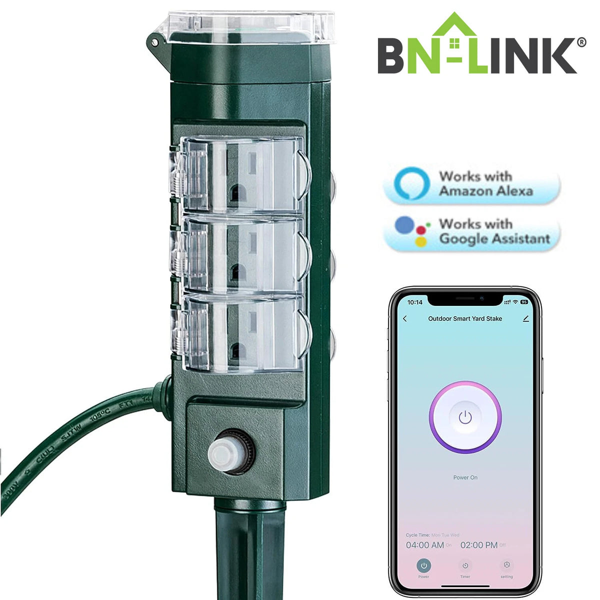 6-Outlet Waterproof Smart Plug for Outdoor Use
