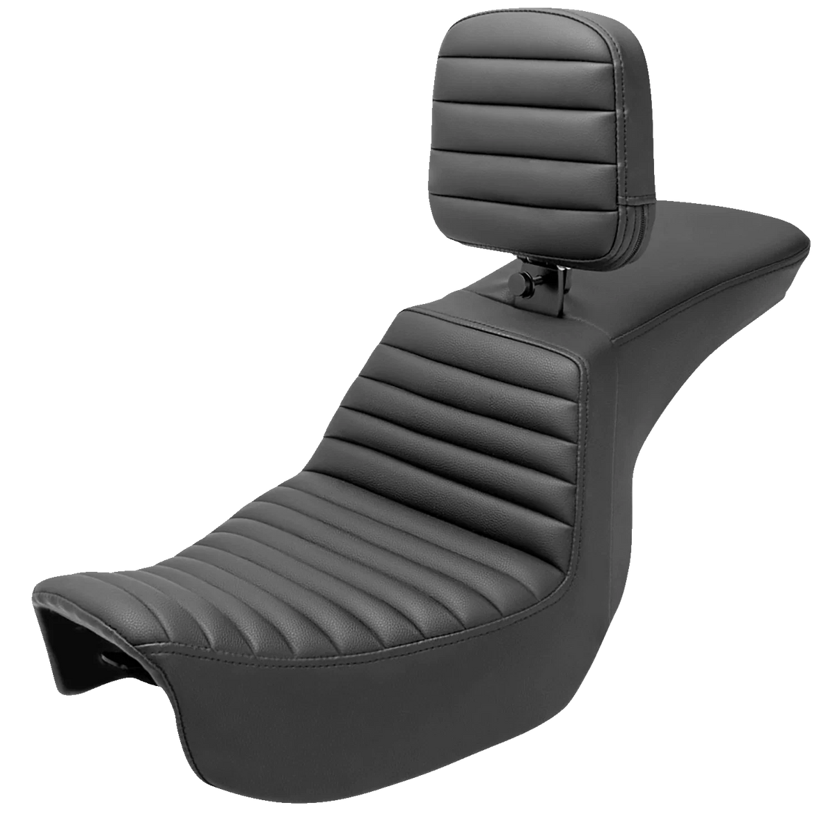 SADDLEMEN Tour Step-Up Seat for Dyna (2006–2017) - Rider Backrest, Tuck-n-Roll