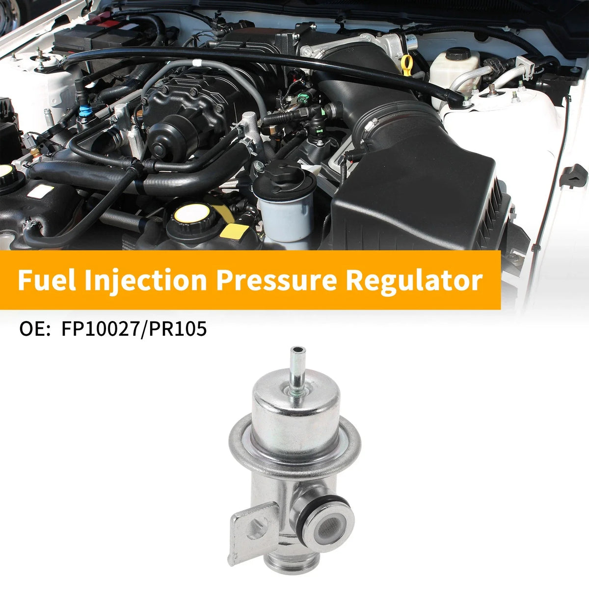 Fuel Pressure Regulator for Chevrolet S10 (1994–2000) No.FP10027 Metal 20-70 Psi