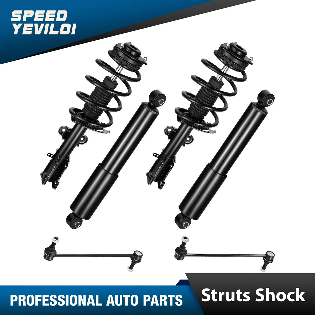Front Struts, Rear Shock, Sway Bar for Dodge Grand Caravan & Town & Country (2008–2010)