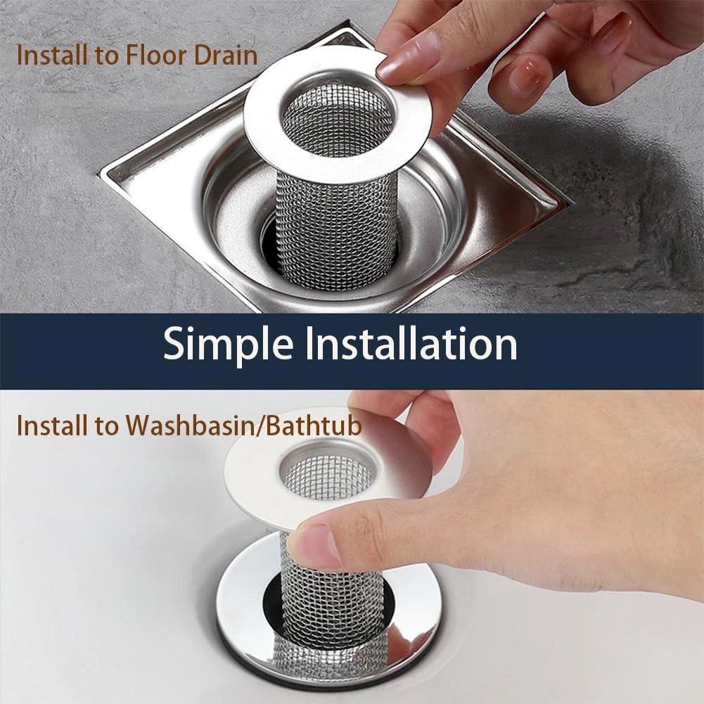 2X Shower Drain Hair Catcher Basket for Easy Deep Cleaning