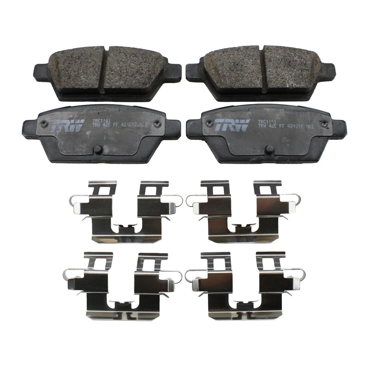 Set of 4 TRW Pro Rear Ceramic Brake Pads for Ford Fusion MKZ Zephyr (2006–2012)
