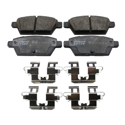 Set of 4 TRW Pro Rear Ceramic Brake Pads for Ford Fusion MKZ Zephyr (2006–2012)