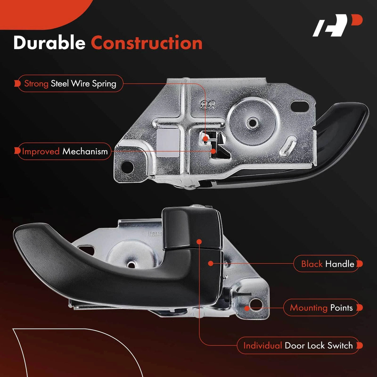 Rear Right Interior Door Handle for Kia Sorento (2003–2009) 83620-3E000WK, 836203E000WK, 83565