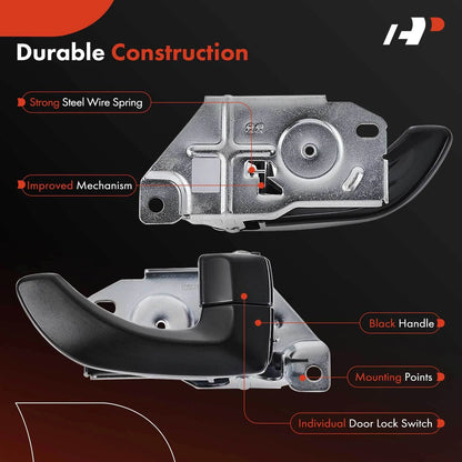 Rear Right Interior Door Handle for Kia Sorento (2003–2009) 83620-3E000WK, 836203E000WK, 83565