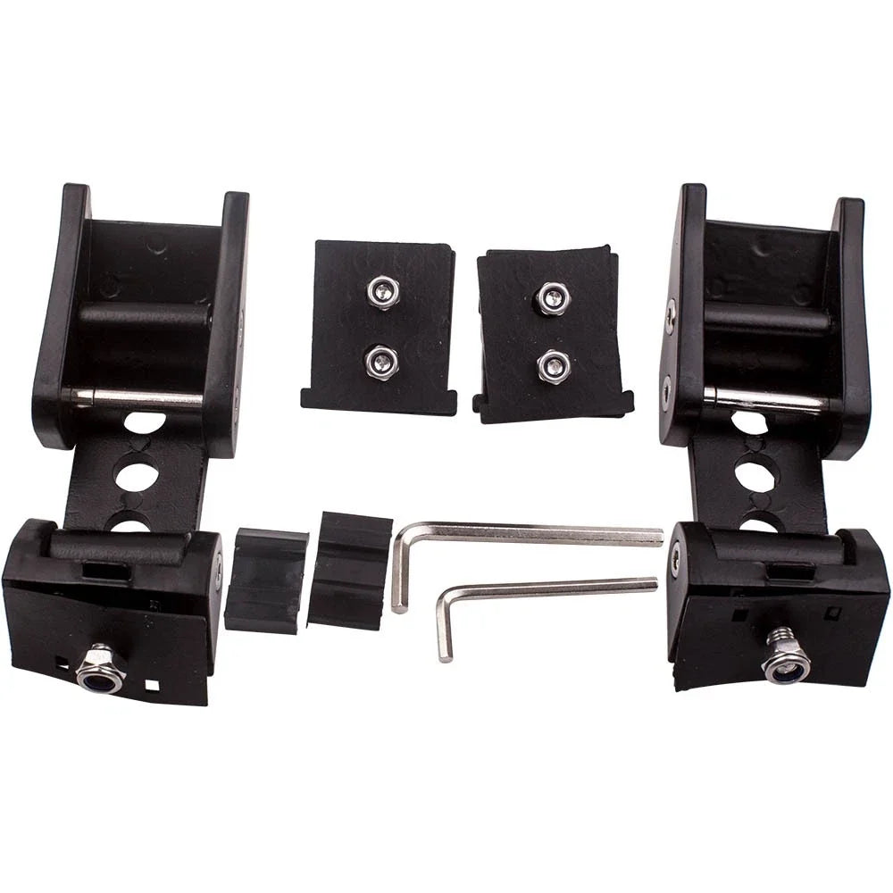 2 Pcs Hood Latch Locking Catch for Jeep Wrangler JK JL (2007–2023) w/Rubber Pads