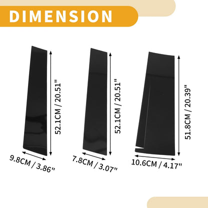 6 Pcs Door Pillar Window Trim for Honda STEPWGN (2022–2024) Black