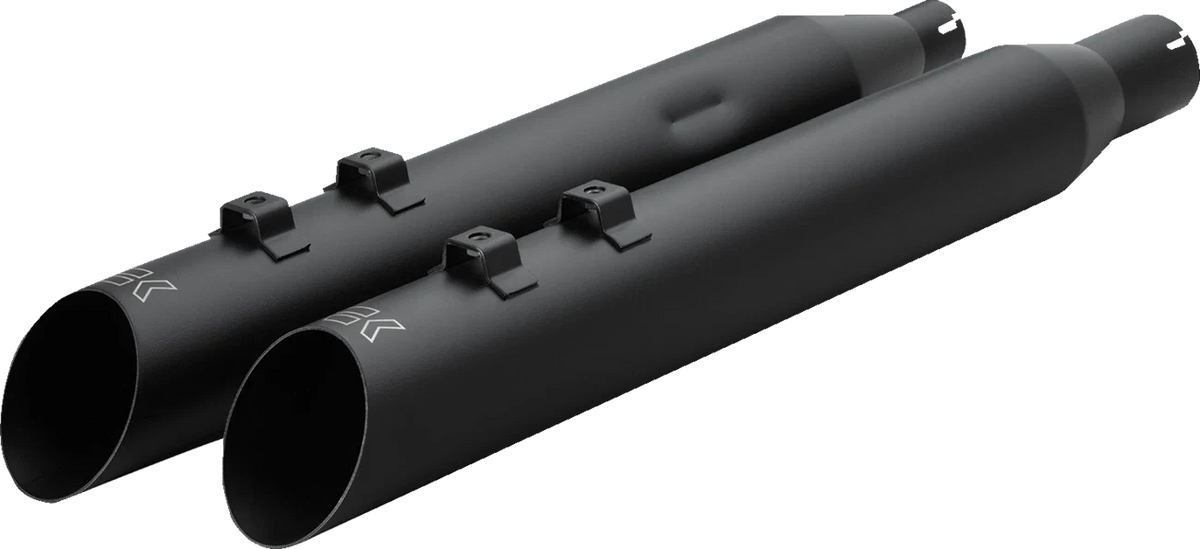 KHROME WERKS Slip-On Mufflers for Harley M8 (2017–2023) - Black, Slash-Up