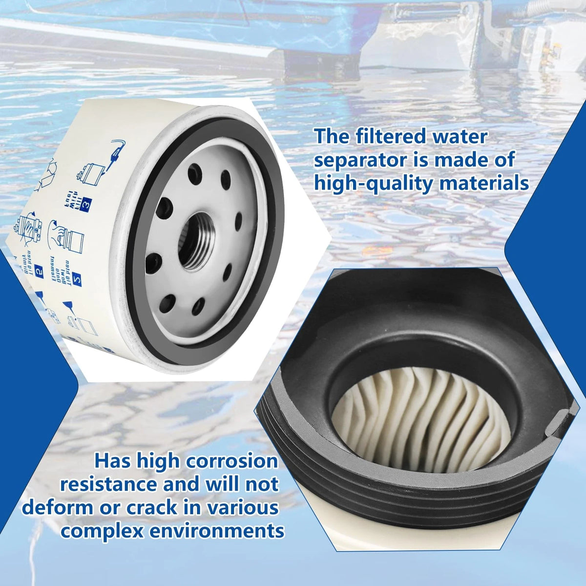 R12T Fuel Water Separator for Marine (No Cover)