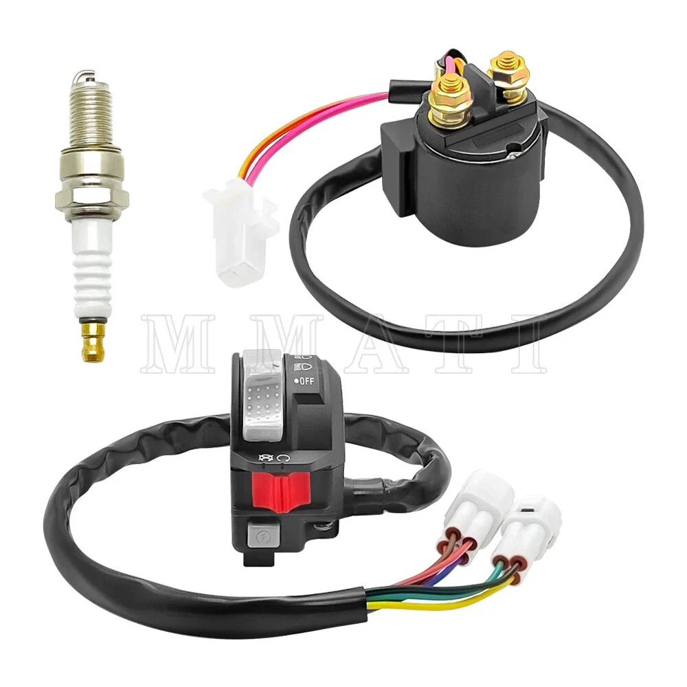 Start Stop Switch Starter Solenoid Relay Spark Kit for Yamaha Warrior 350 (2000–2004)
