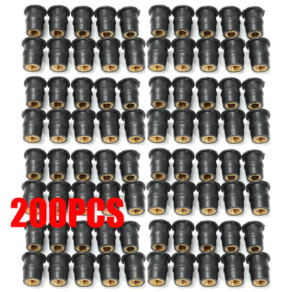200PC M5 Rubber Well Nut for Motorcycle Bike ATV Windscreen Fairing
