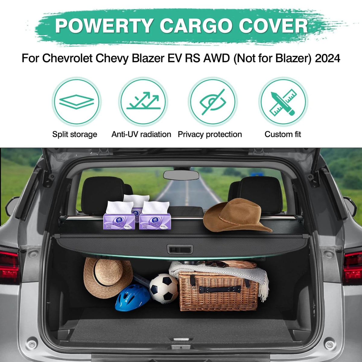 Retractable Cargo Cover for Chevy Blazer EV (2024–2026)