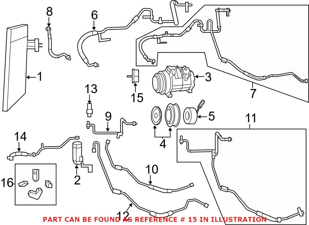Rear A/C Expansion Valve for Dodge Grand Caravan (2011–2020)