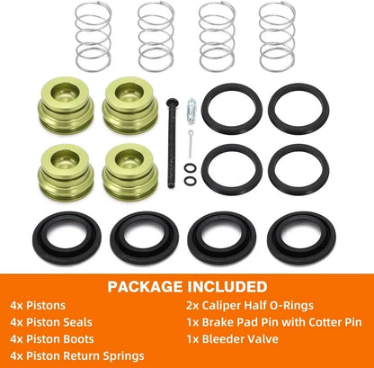 Set of 4 Piston Disc Brake Caliper Rebuild Kit for GM (5456008, 5455946)
