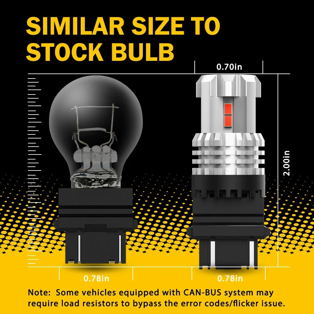 2X Red LED Brake Tail Light Bulbs for Ford F-150 F-250 F-350