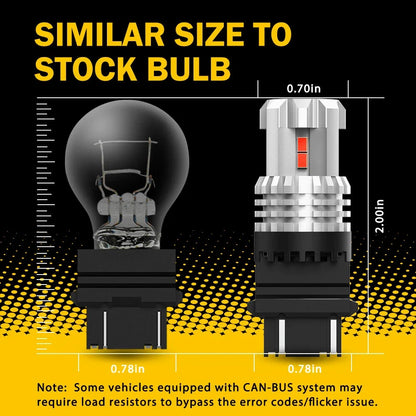 2X Red LED Brake Tail Light Bulbs for Ford F-150 F-250 F-350