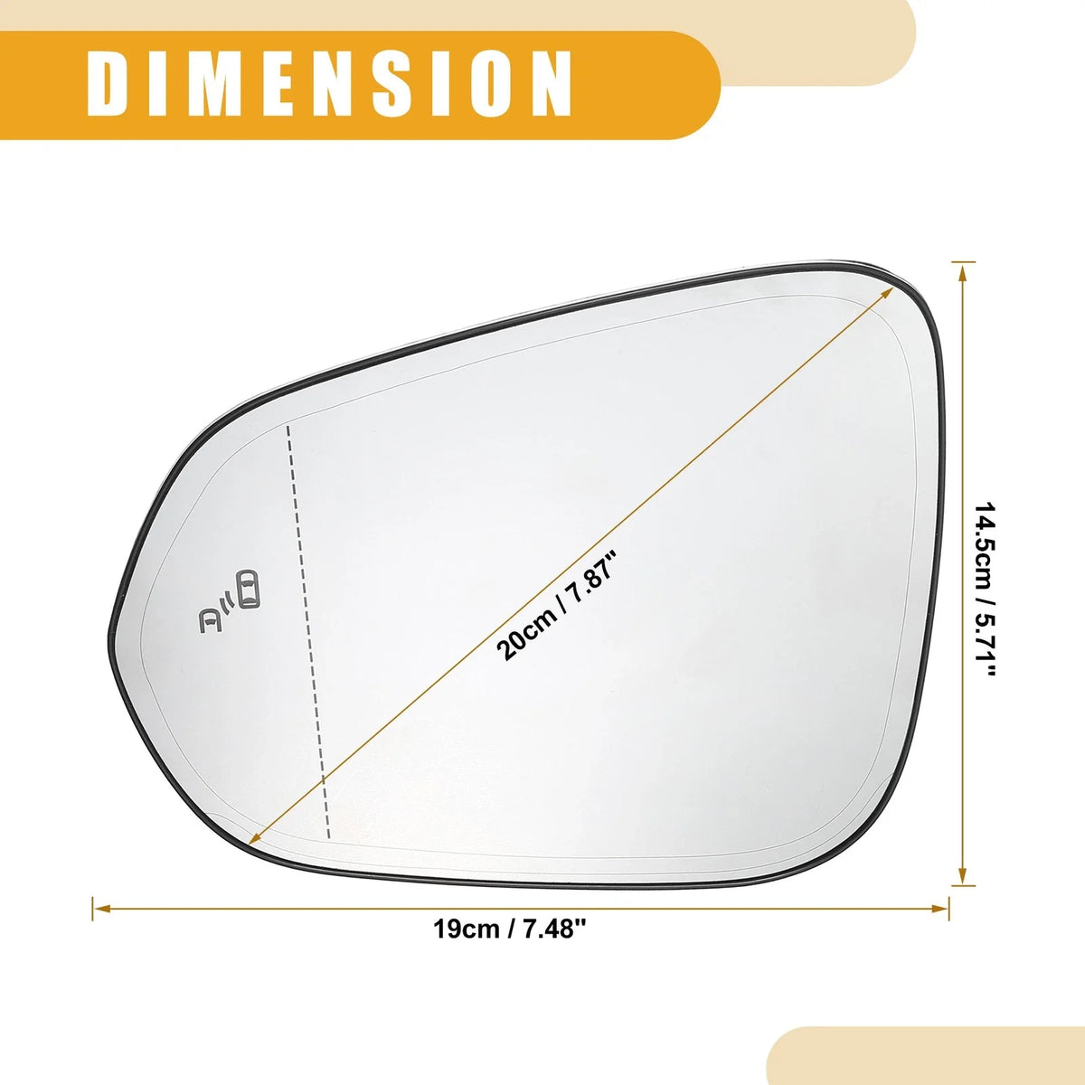 Left Side Rear View Mirror Glass No. 87961-0E250 for Lexus RX350 (2016–2022)