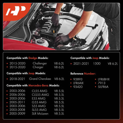 16x Iridium Platinum Spark Plugs for Jeep Grand Cherokee (2018–2021)