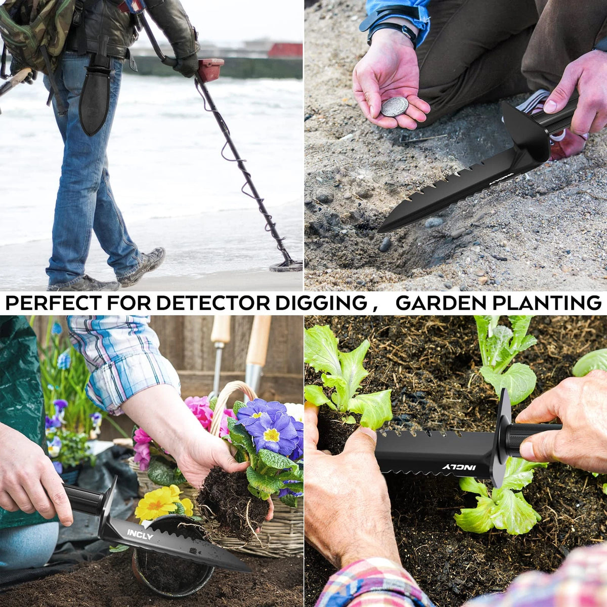 Metal Detector Shovel for Heavy Duty Digging