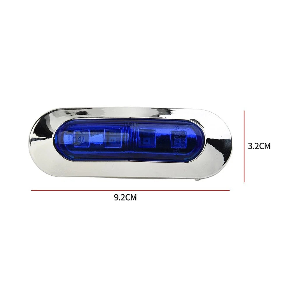 4X LED Blue Courtesy Lights for Truck Marine Boat
