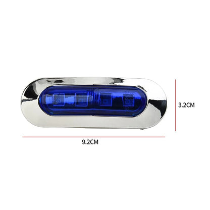 4X LED Blue Courtesy Lights for Truck Marine Boat