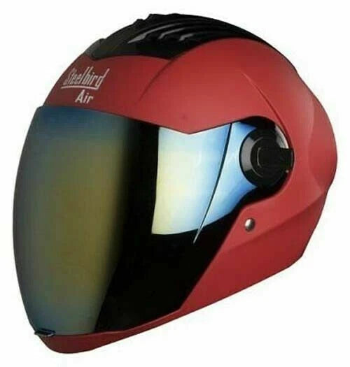 Steelbird Air SBA-2 Full Face Helmet for Motorbike (Regular Size, Red)