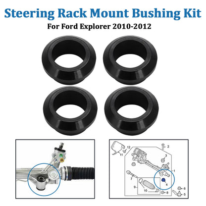 Set of 4 Steering Rack Mount Bushings for Ford Explorer (2010–2012)