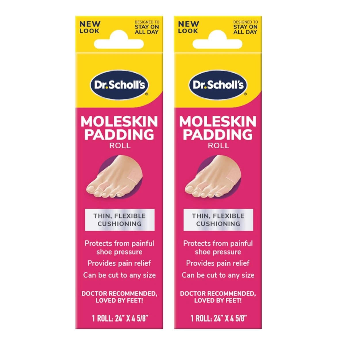 2X Moleskin Rolls for Comfort and Protection (Multi-color)