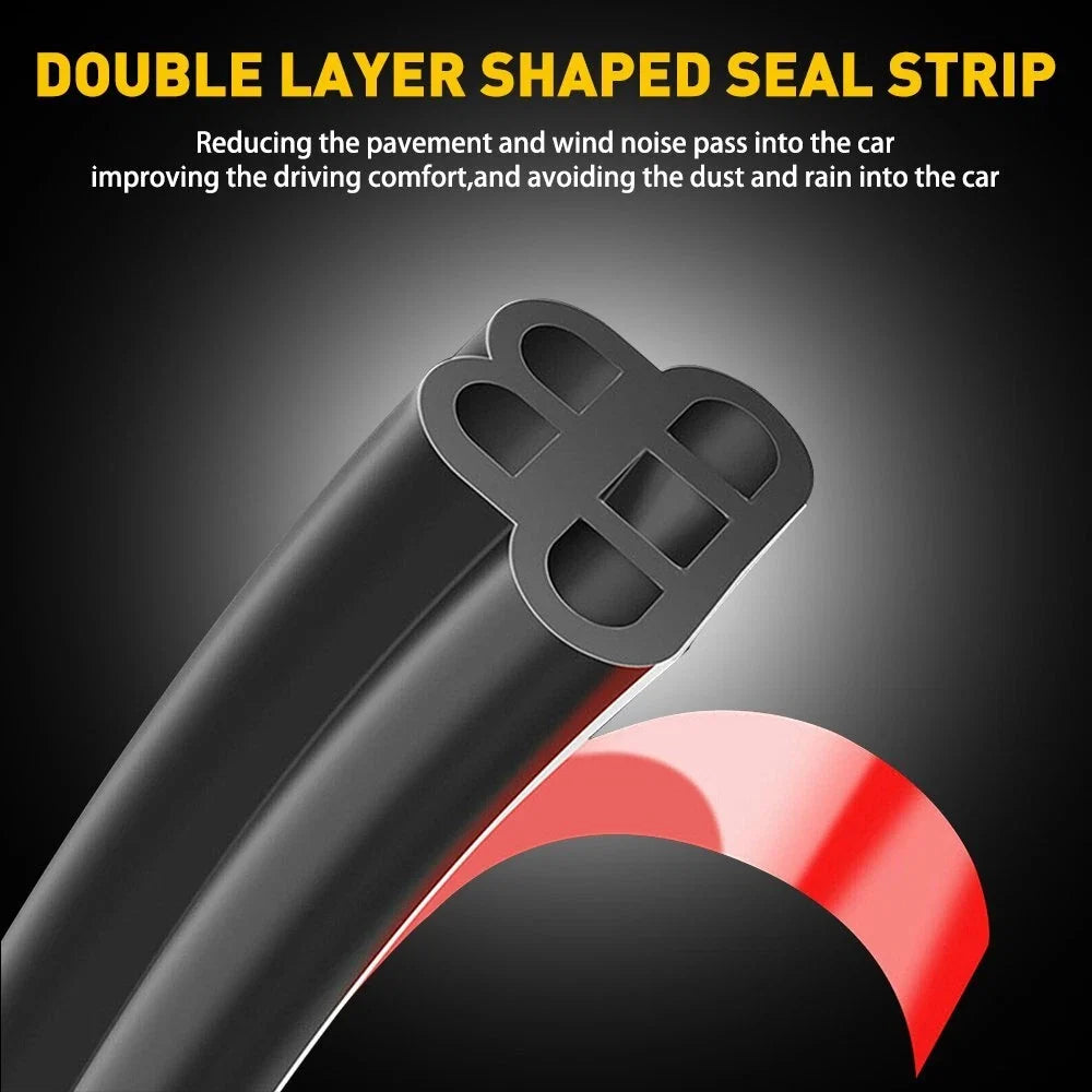 Set of 2 L-Shape Rubber Weather Strip Edge Seal for Auto Car Door Trunk