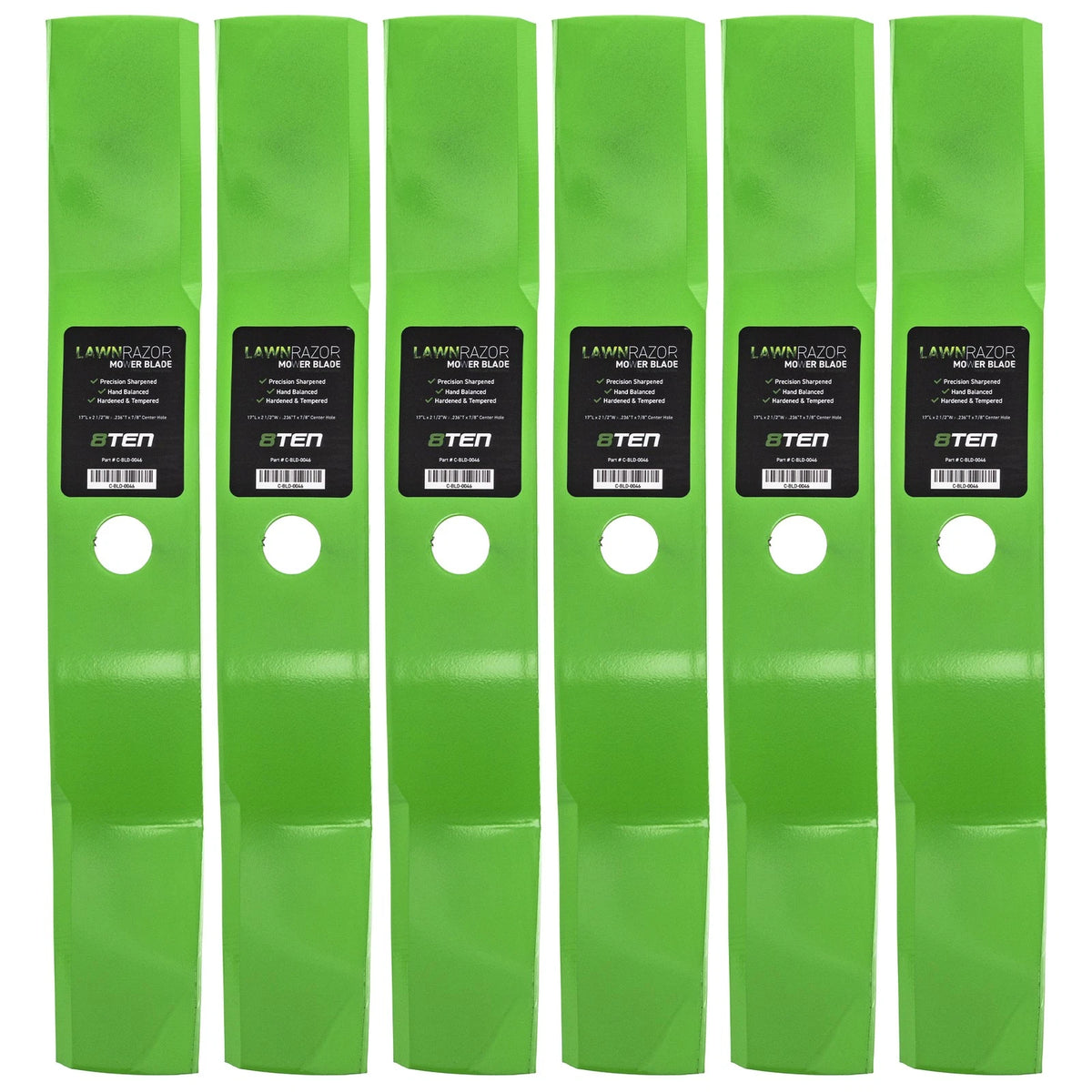 6X LawnRAZOR Blade for John Deere ZTrak Z510A Z810A (M136194)