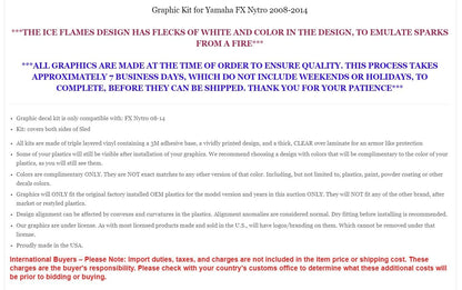 Snowmobile Graphic Decals Stickers for Yamaha FX Nytro (2008–2014)