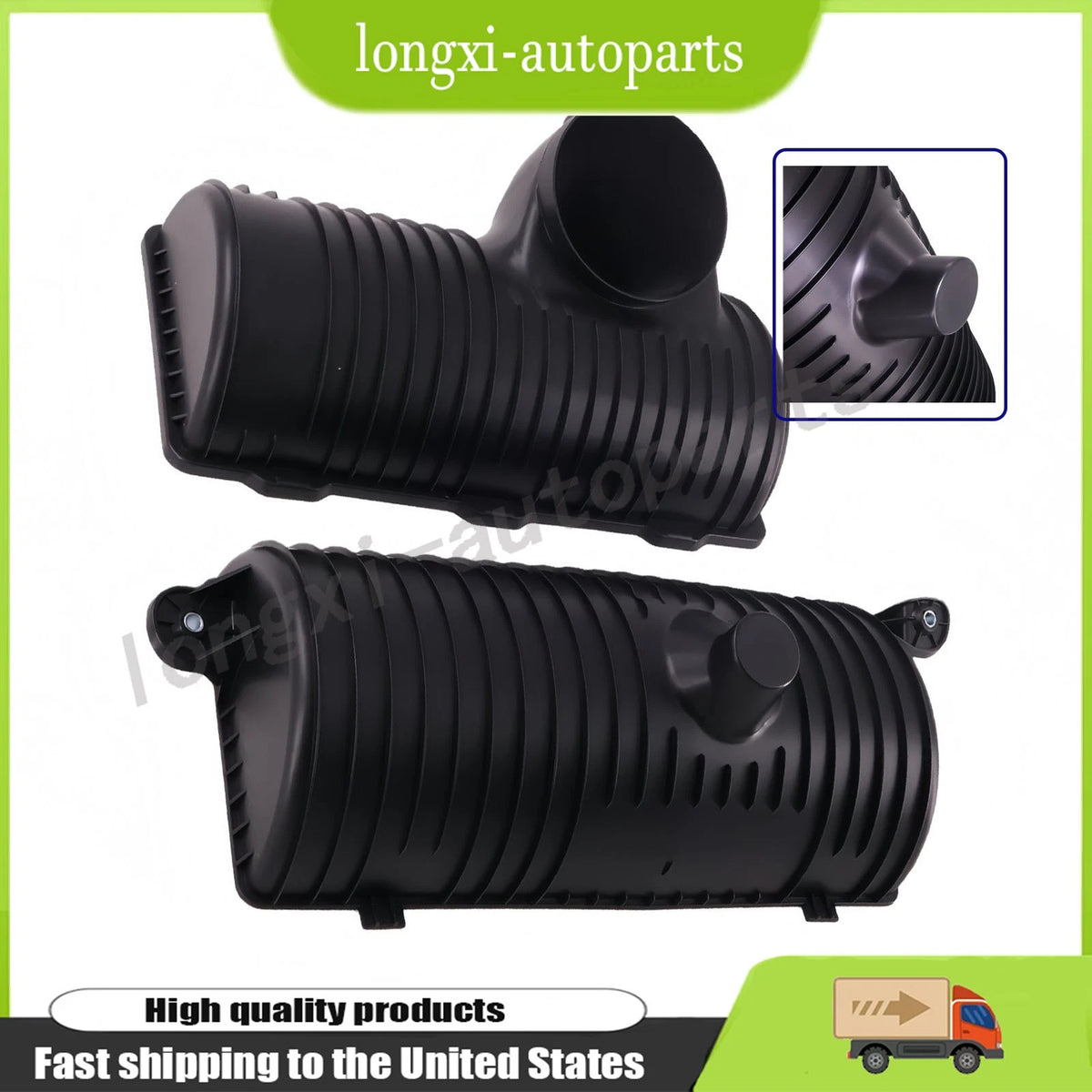 Set of 2 Upper & Lower Air Box Housings for Chevy Kodiak GMC Topkick (2003–2009) 88983088/89