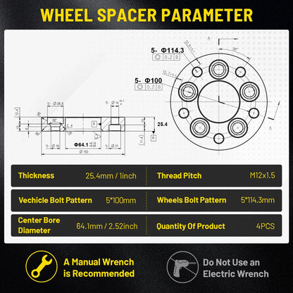 Wheel Adapters Spacers for Chevrolet Corsica (1987–1996)