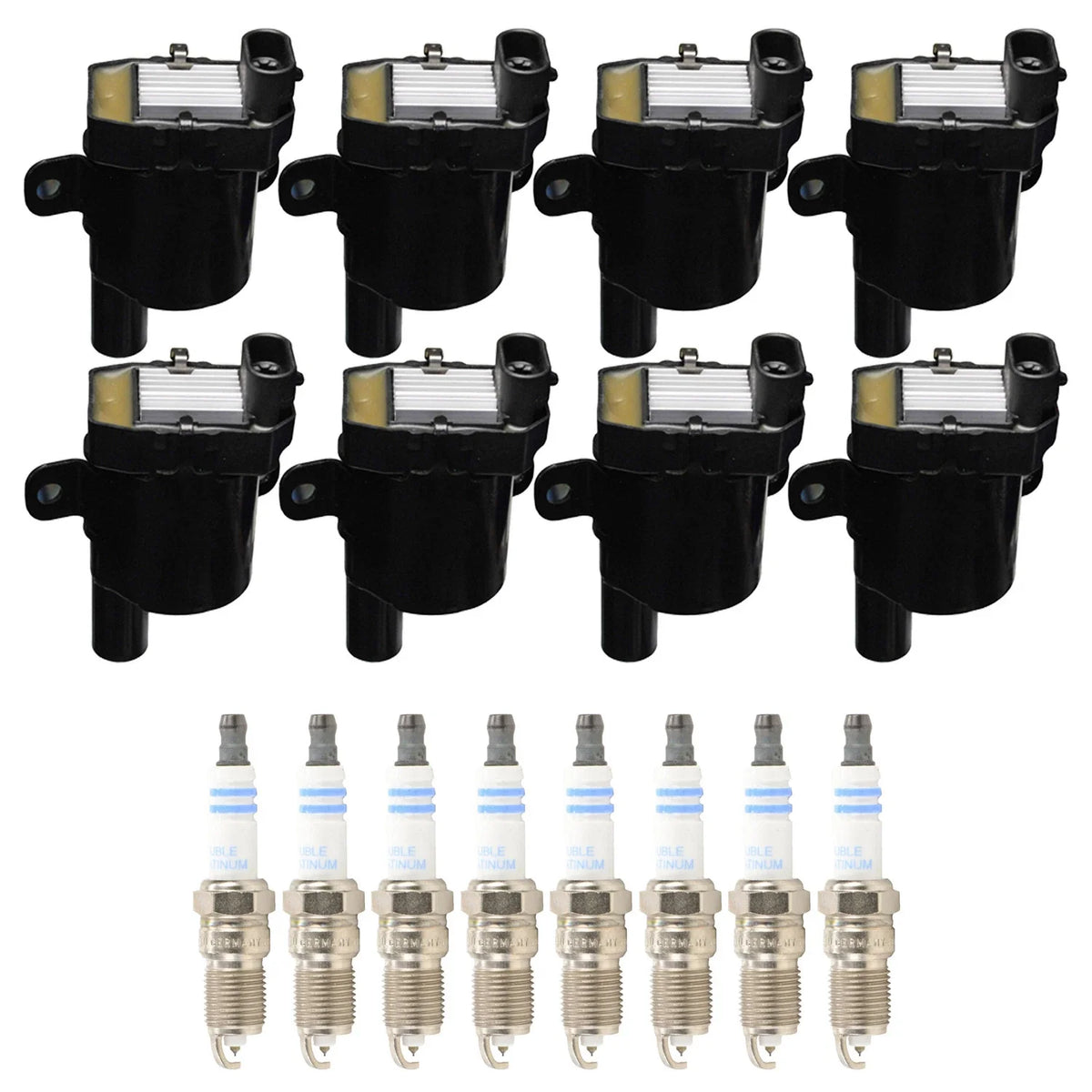 Set of 8 Ignition Coils & Spark Plugs for Silverado 1500 V8 (2007–2013)