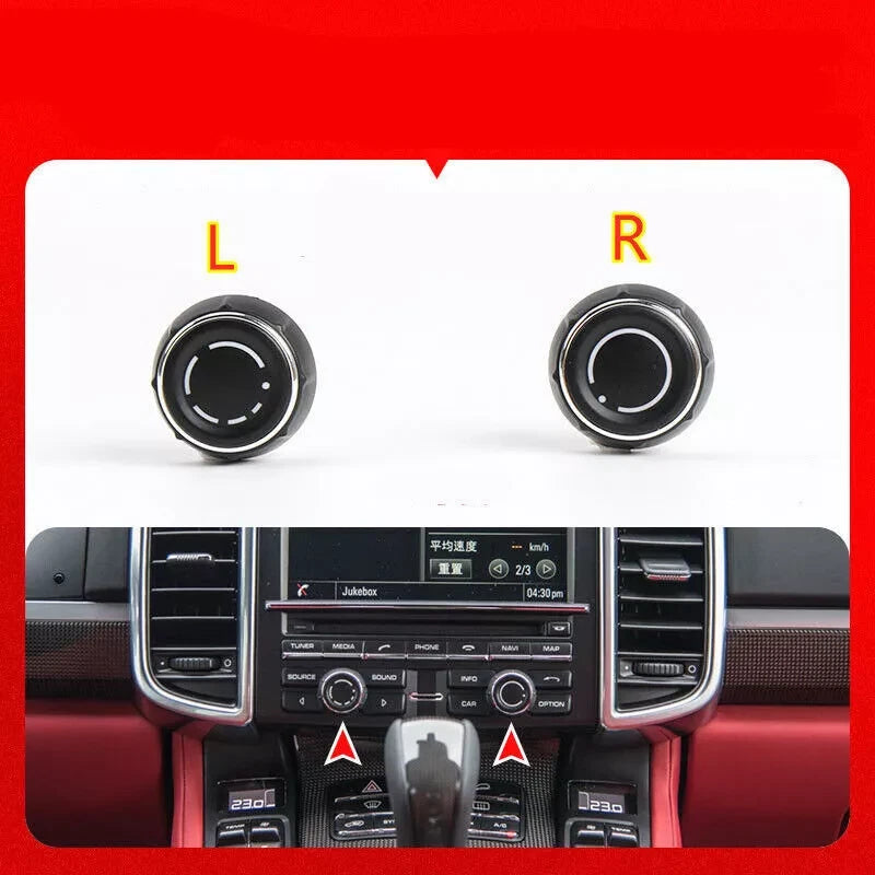 Set of 4 Radio Button Knobs for Porsche 911, Panamera, Cayman, Boxster
