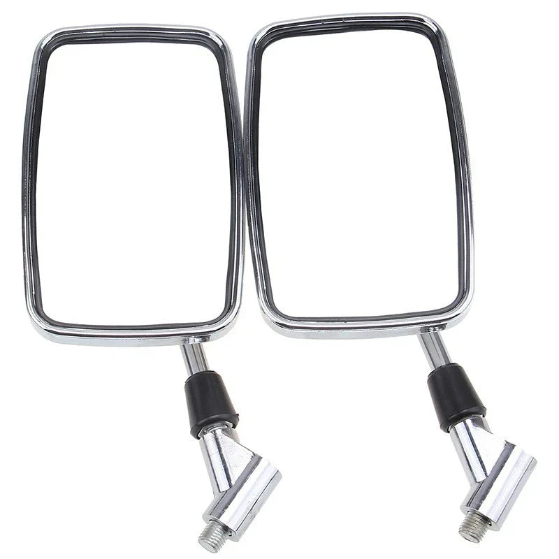 Chrome Rectangle Rearview Mirrors for Suzuki Boulevard Intruder