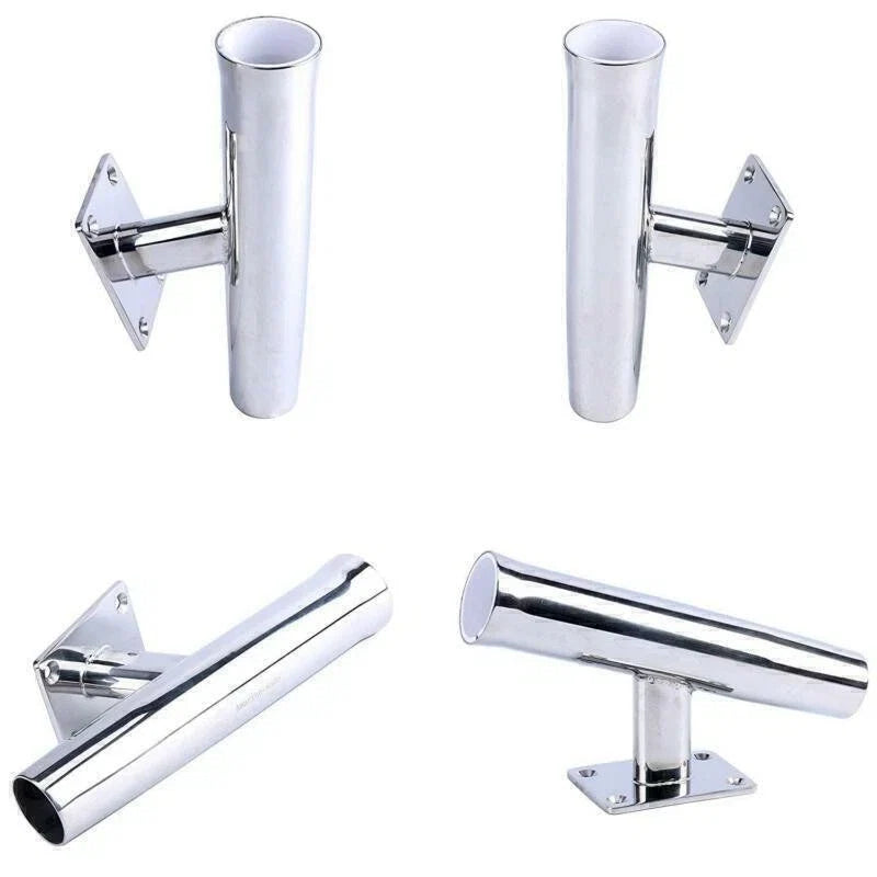 2X Stainless Steel Fishing Rod Holder Wall Mounted 20°