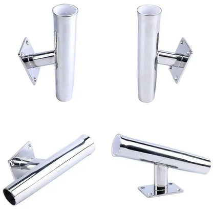 2X Stainless Steel Fishing Rod Holder Wall Mounted 20°