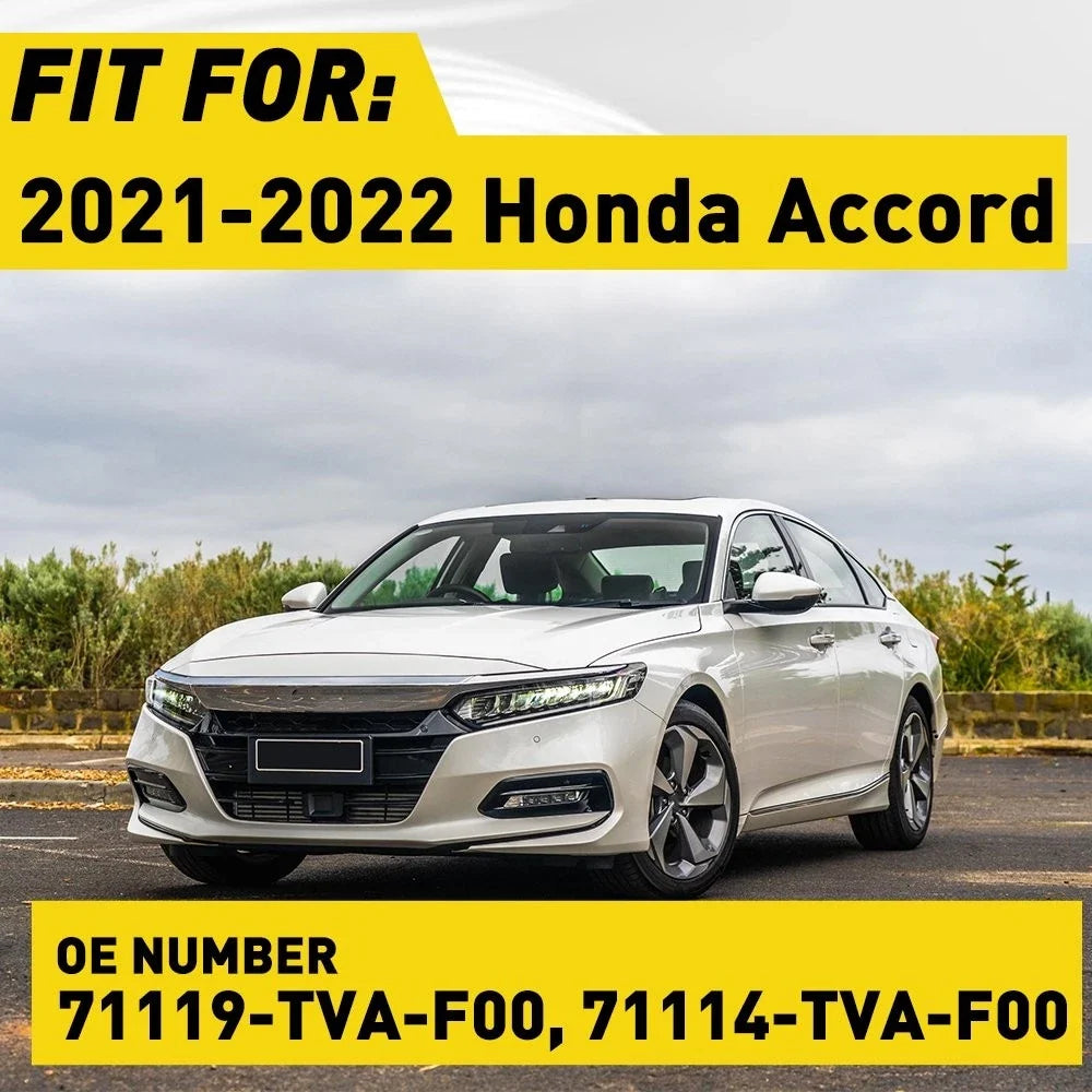 Pair Headlight Grille Lower Molding Trim for Honda Accord (2021–2022)