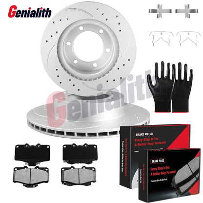 12.5in Front Drilled Rotors Brake Pads Kit for Toyota 4Runner (1996–2002)