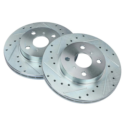 2X Brake Disc and Pad Kit Front for Chevy Prizm Corolla (18098917, P741)
