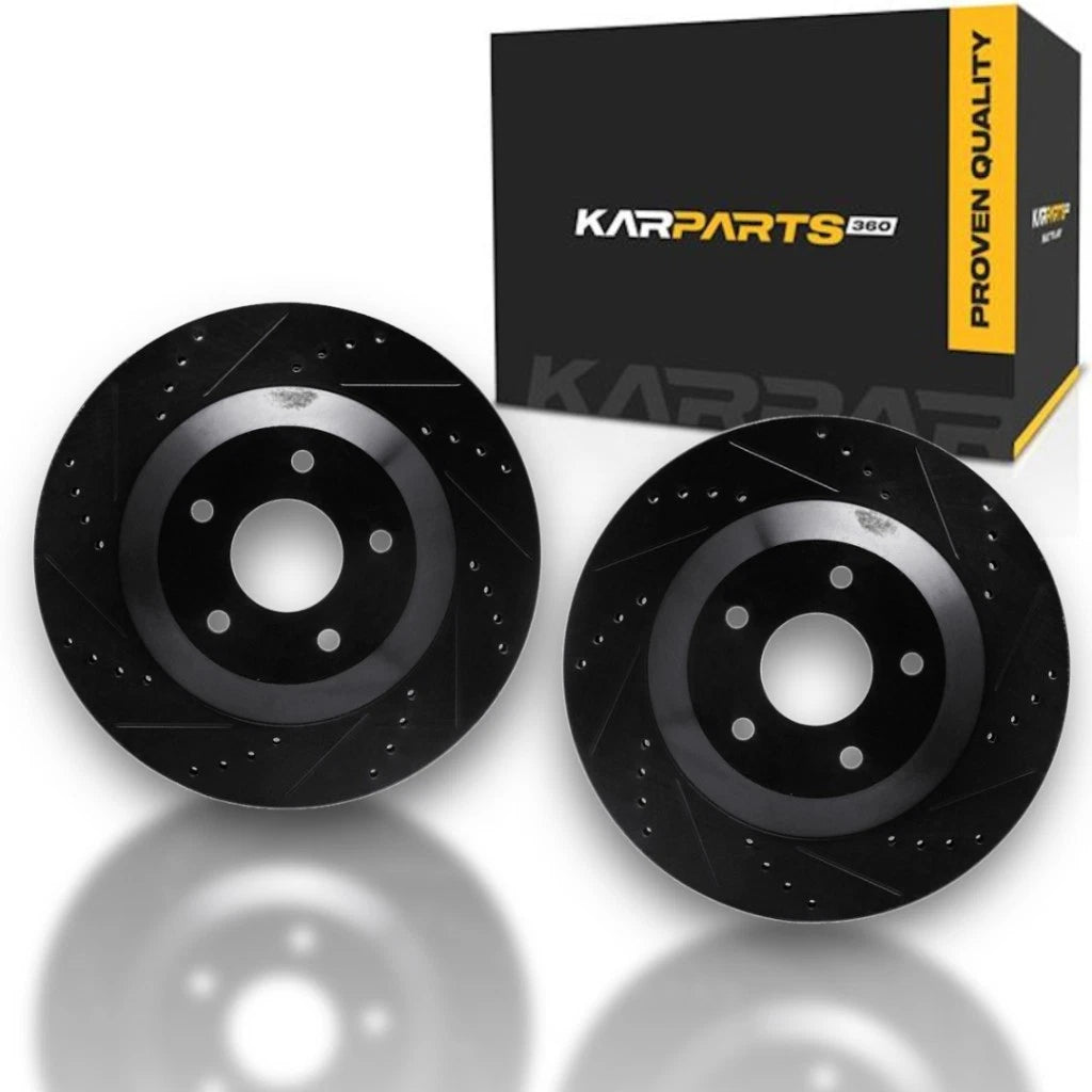 Rotor Set for Cadillac XLR (2004) | Drilled and Slotted | ALX-PAU-DF-8002-46026-CLA1