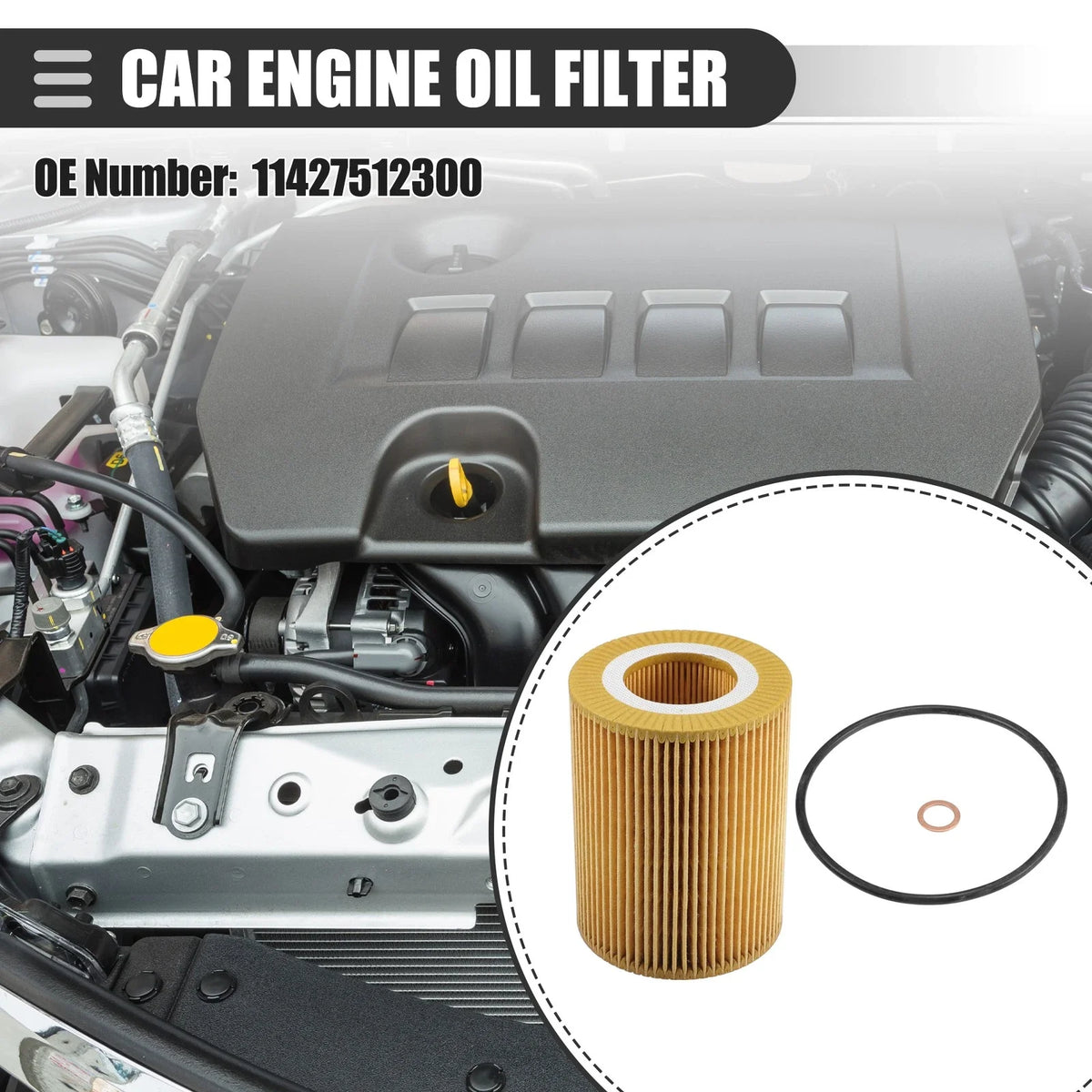 Engine Oil Filter with Gasket Set for BMW 330Ci (2001–2006) No. 11427512300