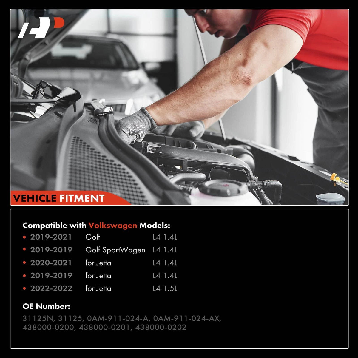 Starter for Volkswagen Jetta Golf (2019–2023) 0AM-911-024-A, 0AM-911-024-AX